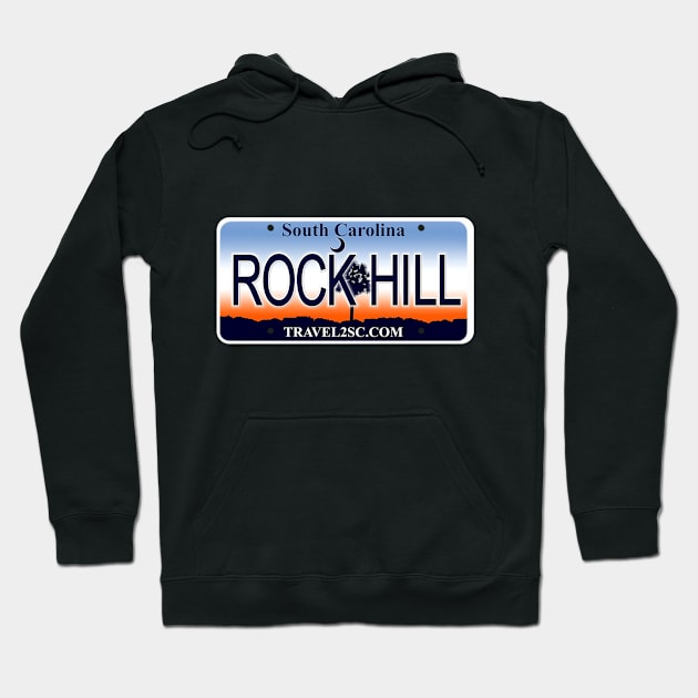 Rock Hill South Carolina License Plate Hoodie by Mel's Designs